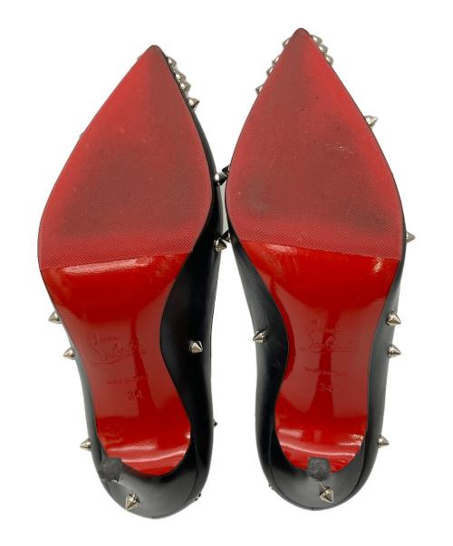 Christian Louboutin（クリスチャン・ルブタン）Christian Louboutin (クリスチャン・ルブタン) ポインテッドトゥハイヒールパンプス  スタッズ ブラック サイズ:34の古着・服飾アイテム