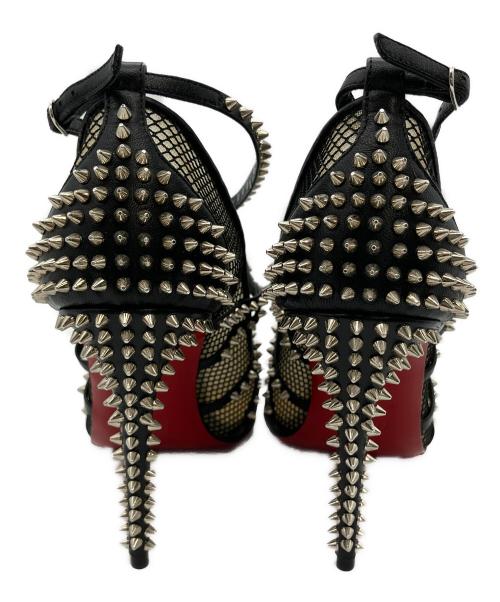 Christian Louboutin（クリスチャン・ルブタン）Christian Louboutin (クリスチャン・ルブタン) ハイヒールパンプス スタッズ ブラック×レッド サイズ:35 1/2の古着・服飾アイテム