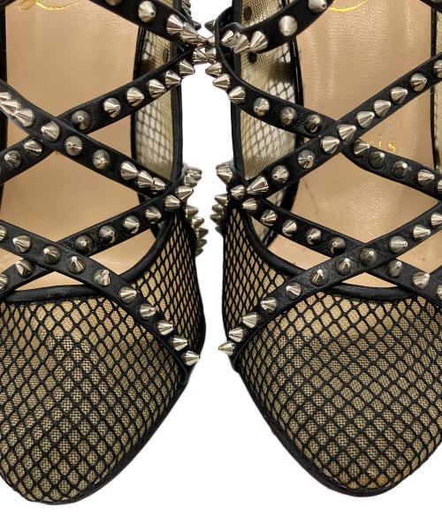 Christian Louboutin（クリスチャン・ルブタン）Christian Louboutin (クリスチャン・ルブタン) ハイヒールパンプス スタッズ ブラック×レッド サイズ:35 1/2の古着・服飾アイテム