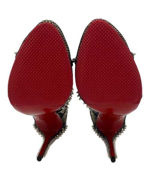 Christian Louboutin（クリスチャン・ルブタン）Christian Louboutin (クリスチャン・ルブタン) ハイヒールパンプス スタッズ ブラック×レッド サイズ:35 1/2の古着・服飾アイテム