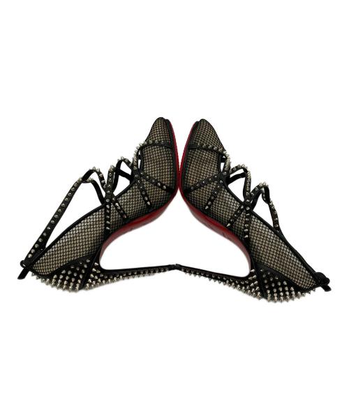Christian Louboutin（クリスチャン・ルブタン）Christian Louboutin (クリスチャン・ルブタン) ハイヒールパンプス スタッズ ブラック×レッド サイズ:35 1/2の古着・服飾アイテム