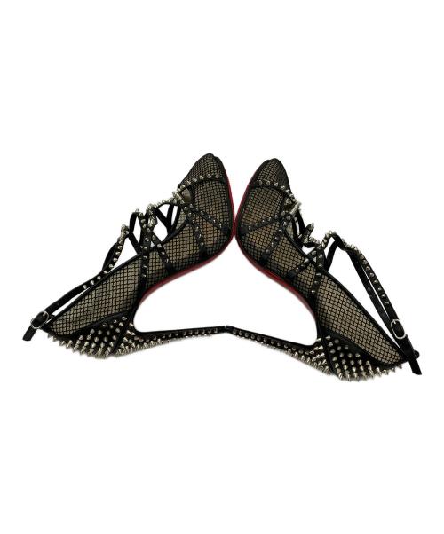 Christian Louboutin（クリスチャン・ルブタン）Christian Louboutin (クリスチャン・ルブタン) ハイヒールパンプス スタッズ ブラック×レッド サイズ:35 1/2の古着・服飾アイテム