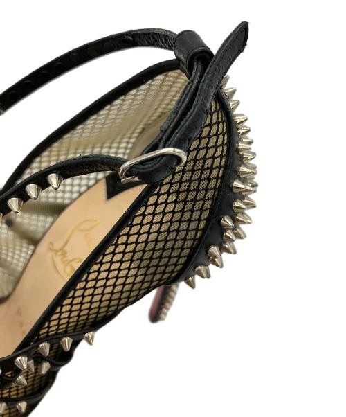 Christian Louboutin（クリスチャン・ルブタン）Christian Louboutin (クリスチャン・ルブタン) ハイヒールパンプス スタッズ ブラック×レッド サイズ:35 1/2の古着・服飾アイテム