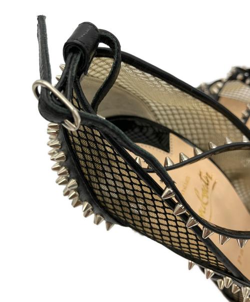 Christian Louboutin（クリスチャン・ルブタン）Christian Louboutin (クリスチャン・ルブタン) ハイヒールパンプス スタッズ ブラック×レッド サイズ:35 1/2の古着・服飾アイテム