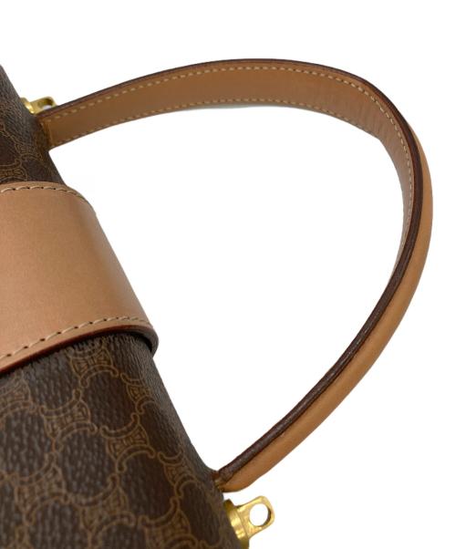 CELINE（セリーヌ）CELINE (セリーヌ) ハンドバッグ マカダム M13 サークルロゴ ブラウンの古着・服飾アイテム