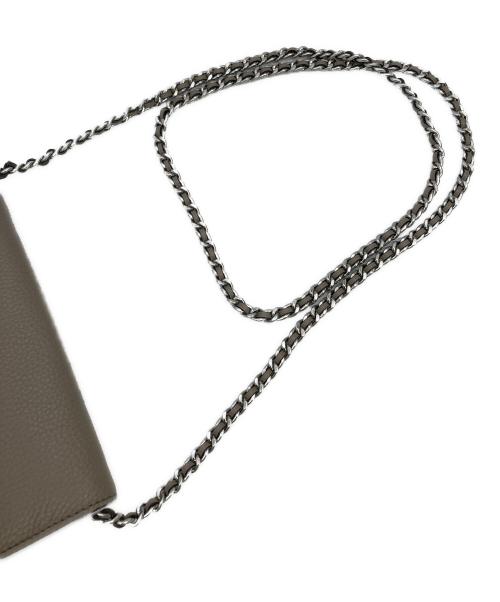 TORY BURCH（トリーバーチ）TORY BURCH (トリーバーチ) チェーンショルダーバッグ グレーの古着・服飾アイテム