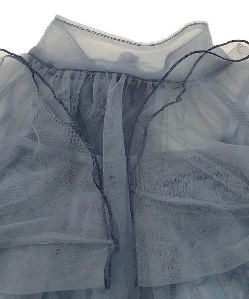 Lily Brown（リリーブラウン）Lily Brown (リリーブラウン) ブラウス チュールレーストップス スカイブルー サイズ:Fの古着・服飾アイテム