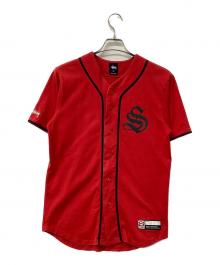 stussy（ステューシー）の古着「半袖シャツ ベースボールシャツ」｜レッド