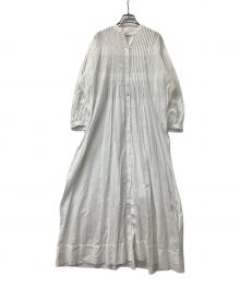 EMILY LEVINE（エミリーレヴィーン）の古着「長袖ワンピース シャツワンピース」｜ホワイト