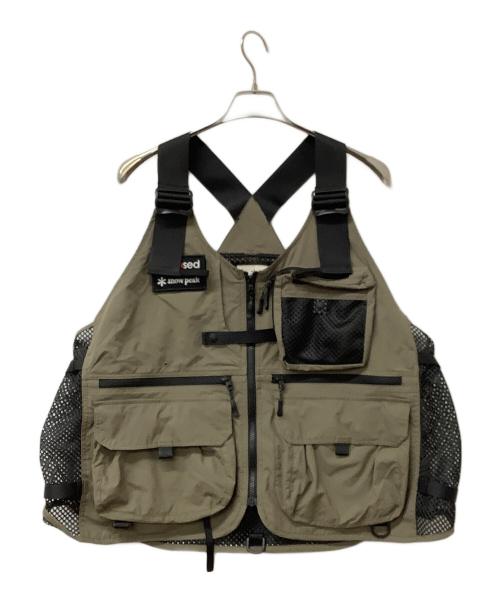Snow peak（スノーピーク）Snow peak (スノーピーク) TONEDTROUT (トーンドトラウト) ベスト Camp Vest オリーブ×ブラック サイズ:2の古着・服飾アイテム