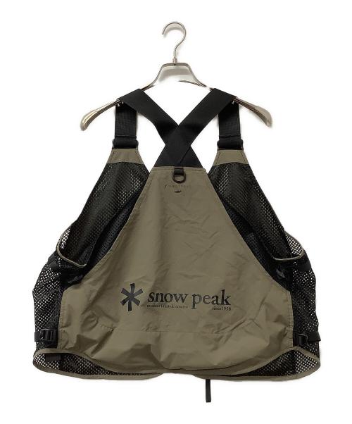 Snow peak（スノーピーク）Snow peak (スノーピーク) TONEDTROUT (トーンドトラウト) ベスト Camp Vest オリーブ×ブラック サイズ:2の古着・服飾アイテム