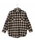 DISNEY（ディズニー）の古着「長袖シャツ オンブレチェックシャツ」｜ブラウン