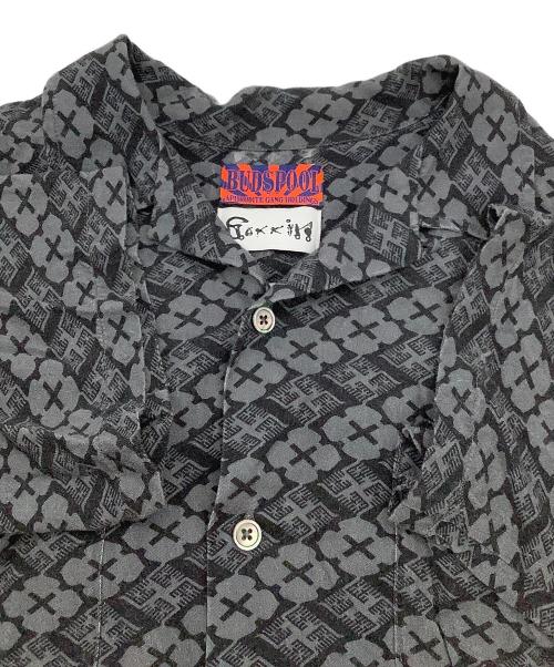 BUDSPOOL（バッズプール）BUDSPOOL (バッズプール) Gakkin (ガッキン) アロハシャツ オープンカラーシャツ ブラック サイズ:Lの古着・服飾アイテム