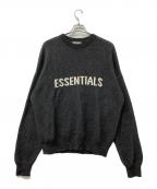 ESSENTIALSエッセンシャルズ）の古着「厚手ニット ロゴ付きニット」｜グレー