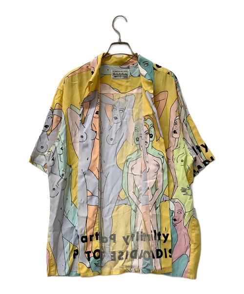 WACKO MARIA（ワコマリア）WACKO MARIA (ワコマリア) アロハシャツ 天国東京百女柄図 Hawaiian Shirt イエロー×マルチ サイズ:Lの古着・服飾アイテム