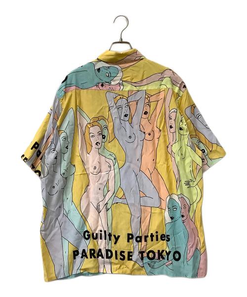 WACKO MARIA（ワコマリア）WACKO MARIA (ワコマリア) アロハシャツ 天国東京百女柄図 Hawaiian Shirt イエロー×マルチ サイズ:Lの古着・服飾アイテム