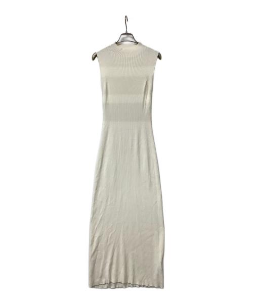 Snidel（スナイデル）Snidel (スナイデル) ノースリーブワンピース Sustainableチュール&ノースリニットワンピース アイボリー サイズ:Fの古着・服飾アイテム