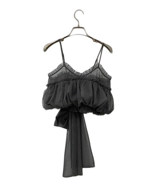 Snidel（スナイデル）Snidel (スナイデル) ノースリーブワンピース チュールセットニットワンピース グレー サイズ:Fの古着・服飾アイテム