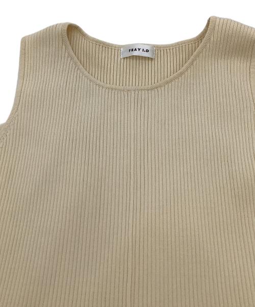 FRAY ID（フレイ アイディー）FRAY ID (フレイ アイディー) ノースリーブワンピース ECOVEROアメスリニットコンビワンピ イエロー サイズ:1の古着・服飾アイテム