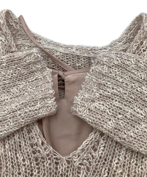 Snidel（スナイデル）Snidel (スナイデル) ワンピース スラブニットセットシアーワンピース ピンクの古着・服飾アイテム