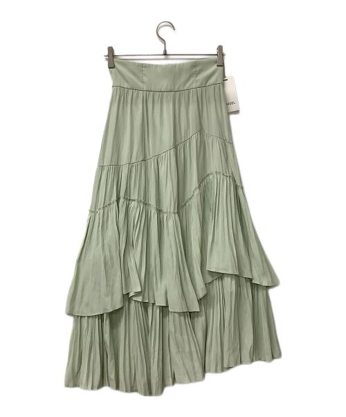 Snidel（スナイデル）Snidel (スナイデル) ロングスカート プリーツティアードナロースカート グリーンの古着・服飾アイテム