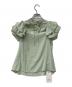 Snidel（スナイデル）の古着「半袖ブラウス 2WAYバルーンショートスリーブブラウス」｜グリーン
