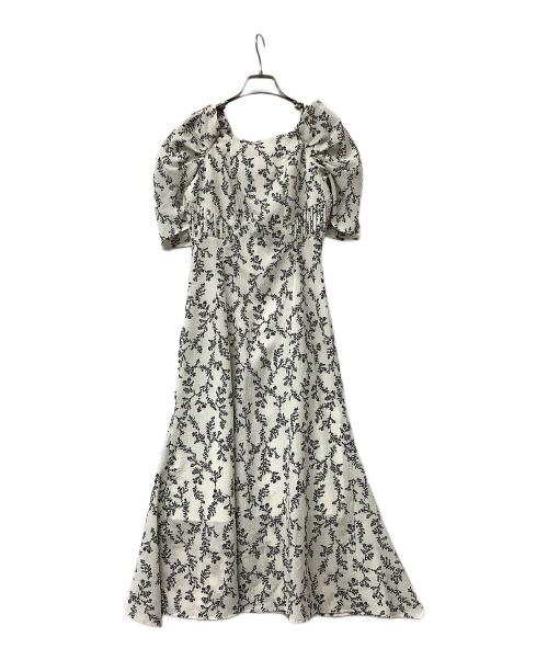 Snidel（スナイデル）Snidel (スナイデル) 半袖ワンピース 2wayデザインプリントワンピ ホワイト×ブラックの古着・服飾アイテム