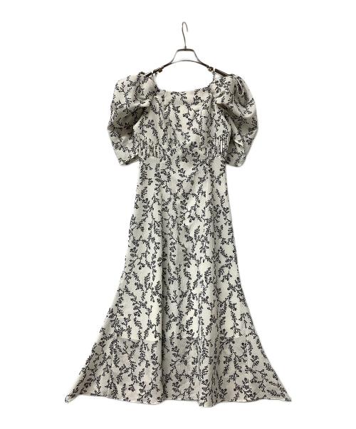 Snidel（スナイデル）Snidel (スナイデル) 半袖ワンピース 2wayデザインプリントワンピ ホワイト×ブラックの古着・服飾アイテム