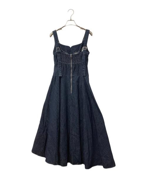 Snidel（スナイデル）Snidel (スナイデル) ジャンパースカート スイッチングアシメジャンスカ インディゴの古着・服飾アイテム