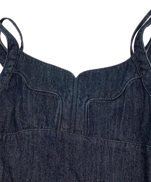 Snidel（スナイデル）Snidel (スナイデル) ジャンパースカート スイッチングアシメジャンスカ インディゴの古着・服飾アイテム