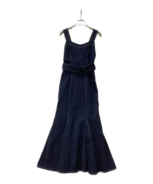 Snidel（スナイデル）Snidel (スナイデル) ジャンパースカート コルセットマーメイドジャンスカ インディゴの古着・服飾アイテム