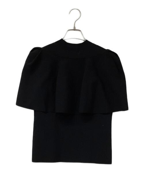 Snidel（スナイデル）Snidel (スナイデル) 薄手ニット ケープスリーブニットプルオーバー ブラック サイズ:Fの古着・服飾アイテム