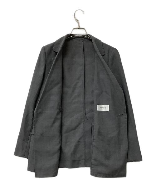 FRAY ID（フレイ アイディー）FRAY ID (フレイ アイディー) テーラードジャケット ダブルテーラードライトジャケット グレーの古着・服飾アイテム