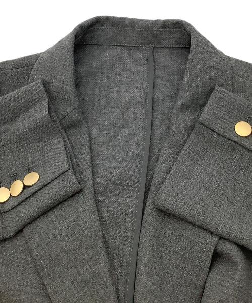 FRAY ID（フレイ アイディー）FRAY ID (フレイ アイディー) テーラードジャケット ダブルテーラードライトジャケット グレーの古着・服飾アイテム