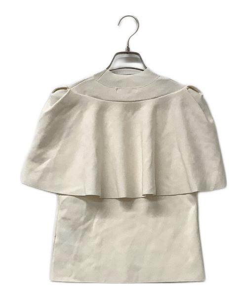 Snidel（スナイデル）Snidel (スナイデル) 薄手ニット ケープスリーブニットプルオーバー アイボリー サイズ:Fの古着・服飾アイテム