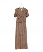 Snidelスナイデル）の古着「ワンピース メローカットワンピース」｜アイボリー×ピンク