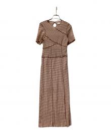 Snidel（スナイデル）の古着「ワンピース メローカットワンピース」｜アイボリー×ピンク