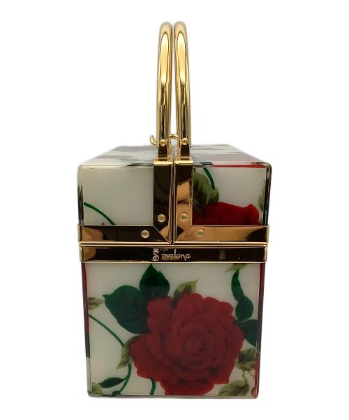 Bolsa Sovelana（ボルサソベラナ）Bolsa Sovelana (ボルサソベラナ) バニティバッグ バラ柄パーティバッグ アイボリー×レッドの古着・服飾アイテム