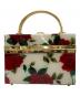 Bolsa Sovelana（ボルサソベラナ）の古着「バニティバッグ バラ柄パーティバッグ」｜アイボリー×レッド