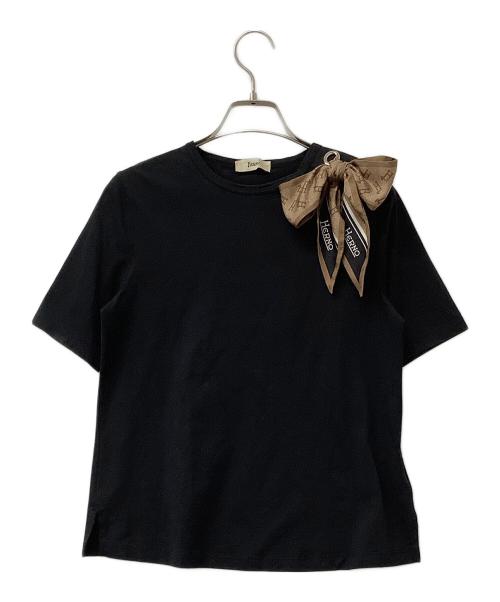 HERNO（ヘルノ）HERNO (ヘルノ) 半袖スカーフ付きシャツ SUPERFINE COTTON STRETCH ブラック サイズ:38の古着・服飾アイテム