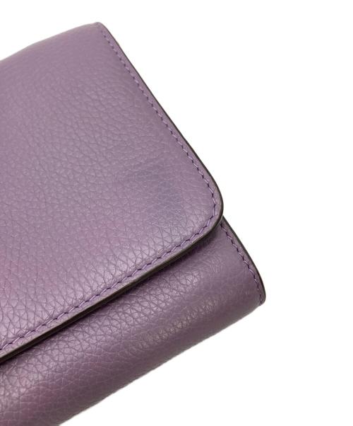 TORY BURCH（トリーバーチ）TORY BURCH (トリーバーチ) ﾁｪｰﾝショルダーバッグ パープル×ゴールドの古着・服飾アイテム