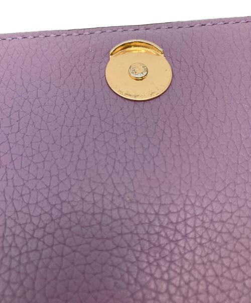 TORY BURCH（トリーバーチ）TORY BURCH (トリーバーチ) ﾁｪｰﾝショルダーバッグ パープル×ゴールドの古着・服飾アイテム