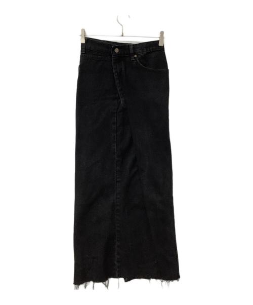 77CRCA（ナナナナサーカ）77CRCA (ナナナナサーカ) ロングスカート デニムスカート リメイク ブラック サイズ:不明の古着・服飾アイテム