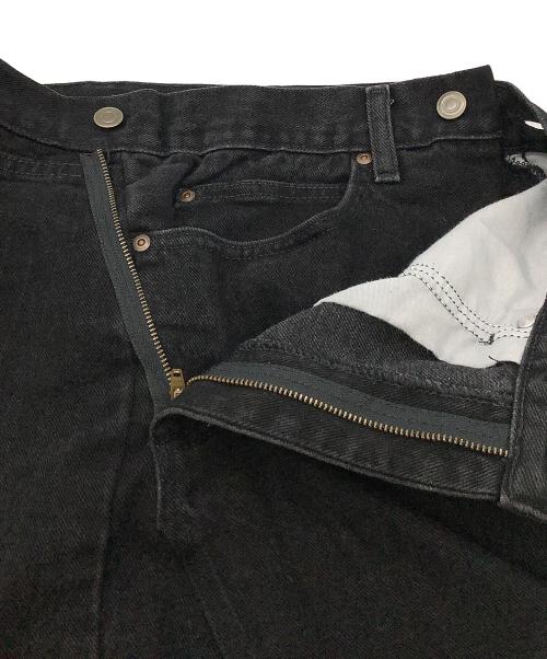 77CRCA（ナナナナサーカ）77CRCA (ナナナナサーカ) ロングスカート デニムスカート リメイク ブラック サイズ:不明の古着・服飾アイテム