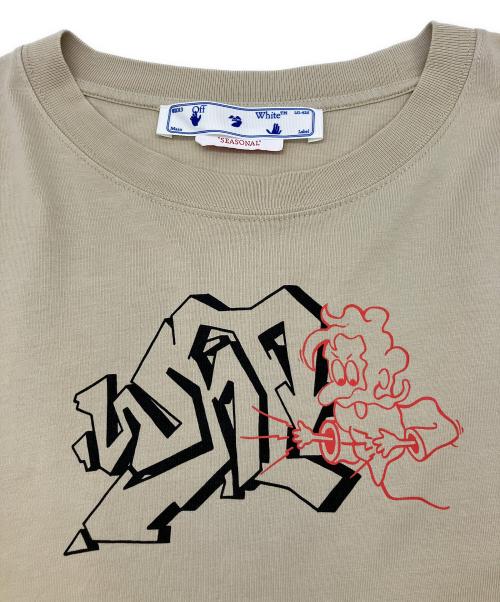 OFFWHITE（オフホワイト）OFFWHITE (オフホワイト) 半袖Tシャツ ベージュ サイズ:XLの古着・服飾アイテム