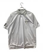 TAIN DOUBLE PUSHタイン ダブルプッシュ）の古着「半袖ポロシャツ PAINTED WXXDER IN MESH POLO SHIRTS」｜ホワイト