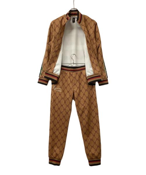 KARL KANI（カールカナイ）KARL KANI (カールカナイ) ジャージ セットアップジャージ モノグラム ブラウン サイズ:Mの古着・服飾アイテム