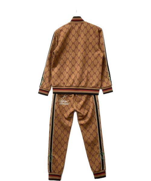 KARL KANI（カールカナイ）KARL KANI (カールカナイ) ジャージ セットアップジャージ モノグラム ブラウン サイズ:Mの古着・服飾アイテム