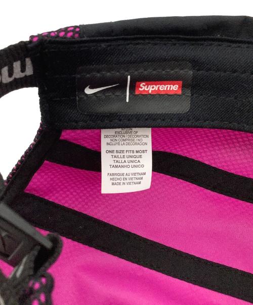 NIKE（ナイキ）NIKE (ナイキ) SUPREME (シュプリーム) キャップ TRAIL RUNNING HAT CAP ブラック×パープルの古着・服飾アイテム