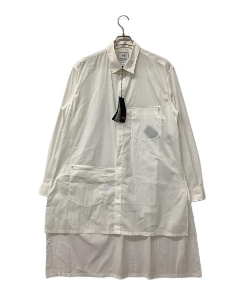 Y-3（ワイスリー）Y-3 (ワイスリー) ロングシャツ CLASSIC LONG SHIRT ホワイト サイズ:Mの古着・服飾アイテム